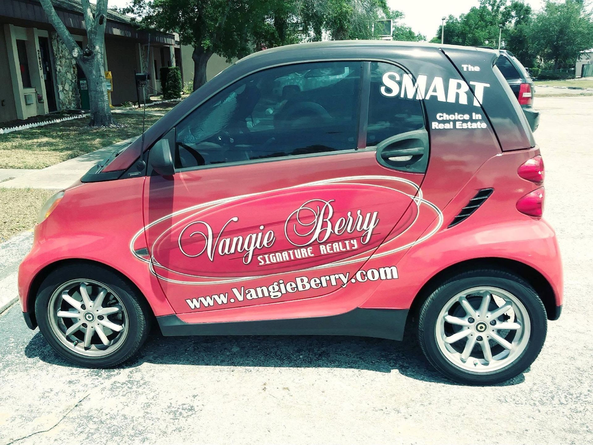 Red Smart car with 