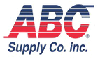 The logo for abc supply co. inc. is red , white and blue.