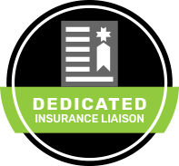 A dedicated insurance liaison logo with a certificate in a circle.