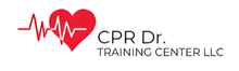 Logo of CPR Dr. Training Center LLC featuring a red heart with a white heartbeat line.