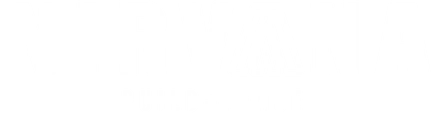 White logo on a white background.