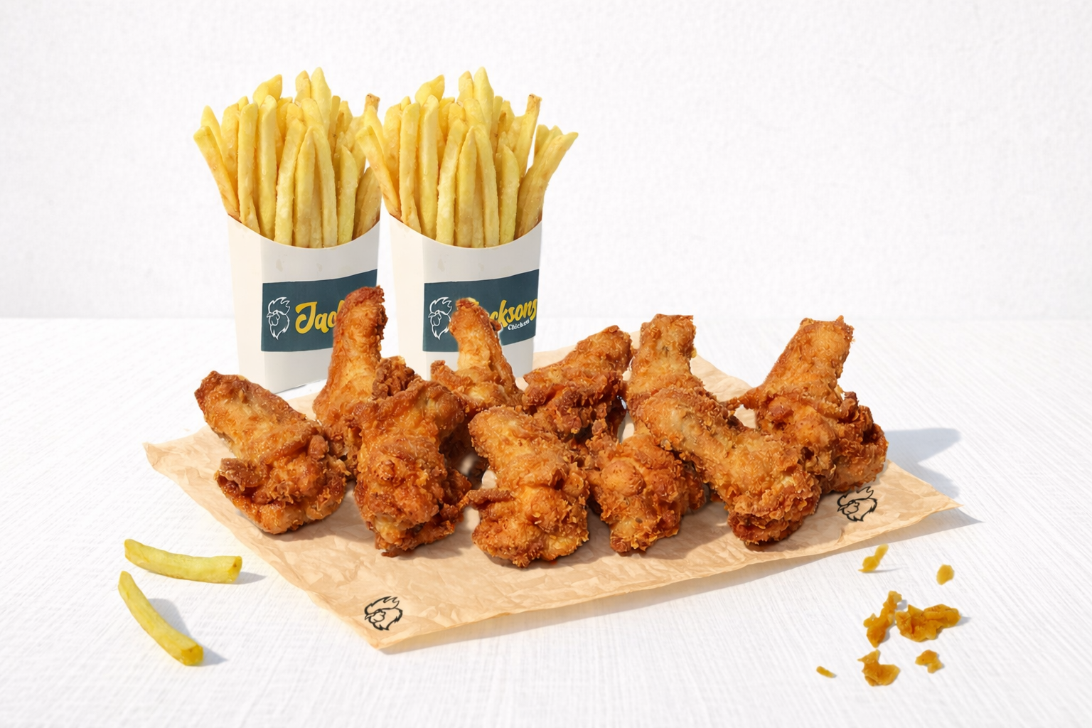 10 WINGS 2 FRIES