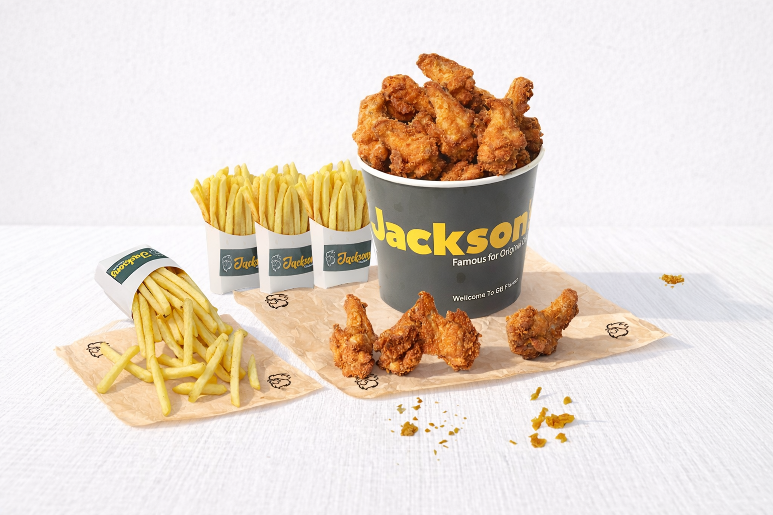 20 WINGS 4 FRIES