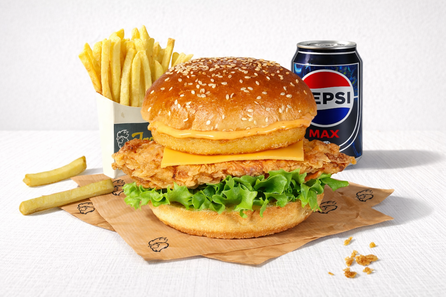 SPICY MIGHTY FILLET BURGER MEAL