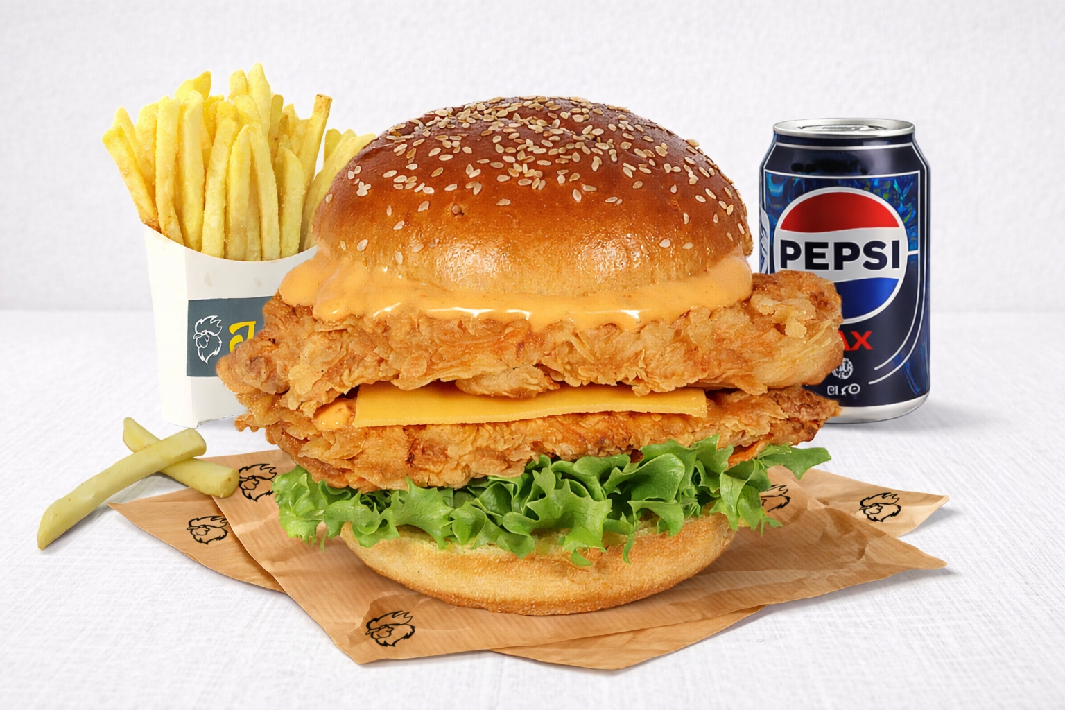 THE BUBLE STAKER BURGER MEAL