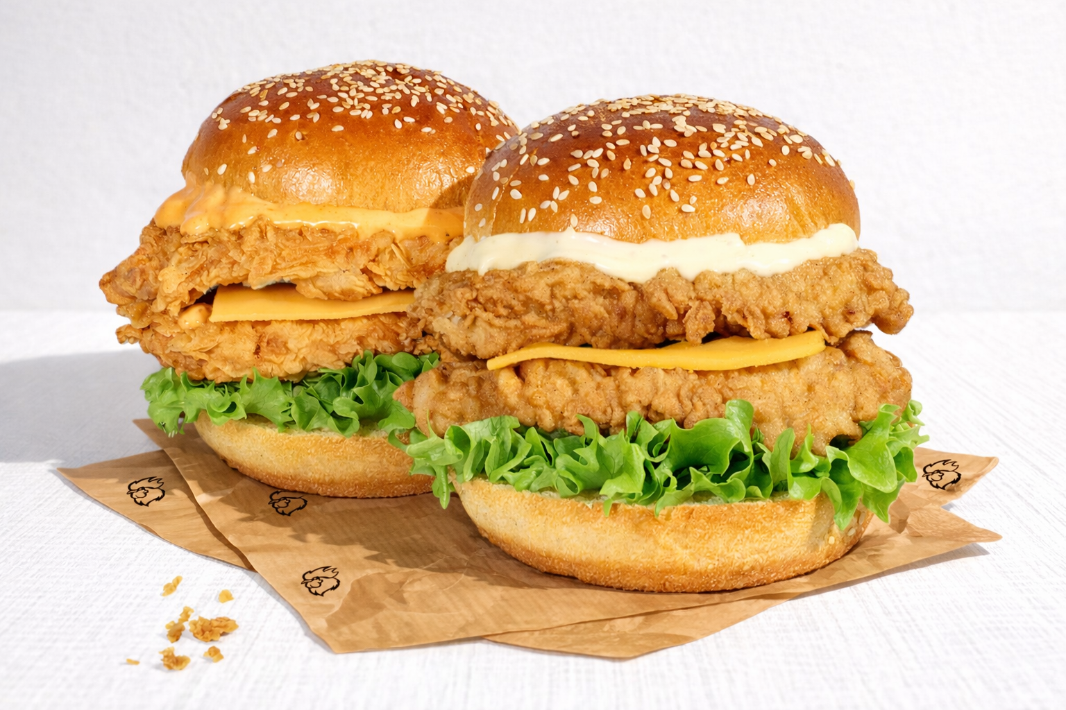 TWO DUBLE STAKERS BURGERS CLASSIC OR SPICY