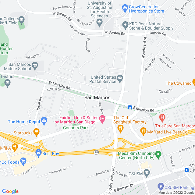 Map of business location