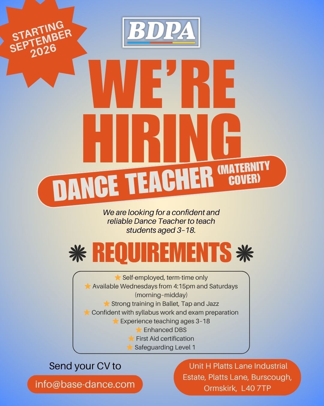 Base Dance Burscough, Near Ormskirk, 