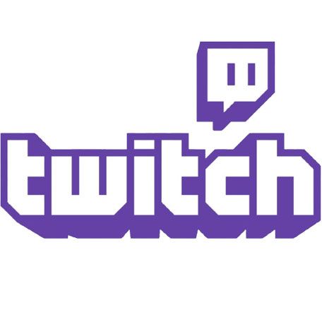 The purple Twitch logo with its signature speech bubble icon and block-style lettering.
