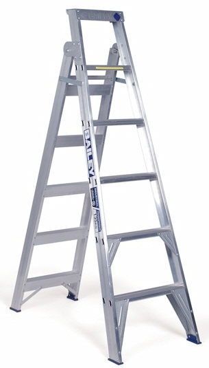 A scaffolding with a blue sky in the background