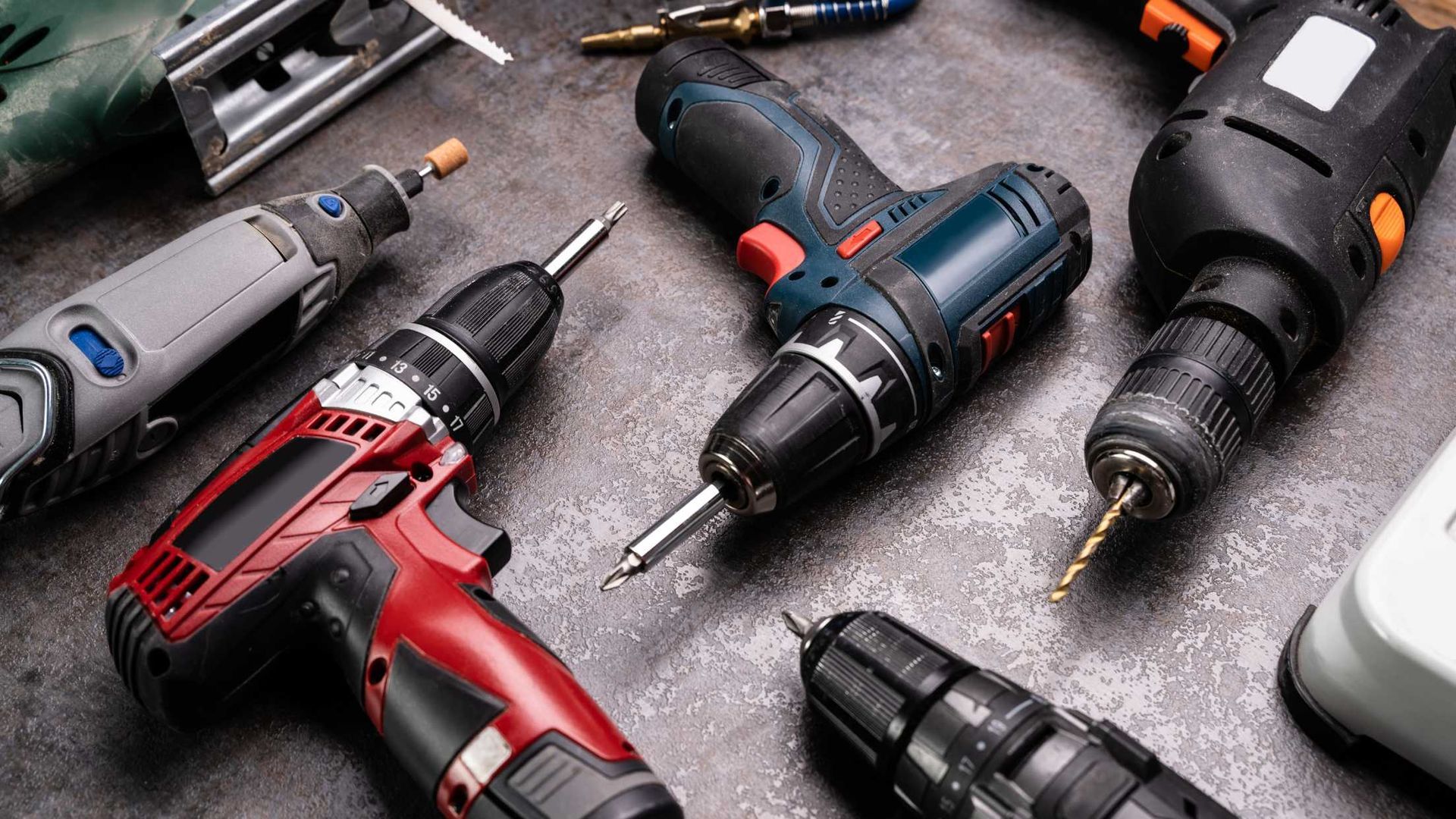 There are many different types of tools on the table.