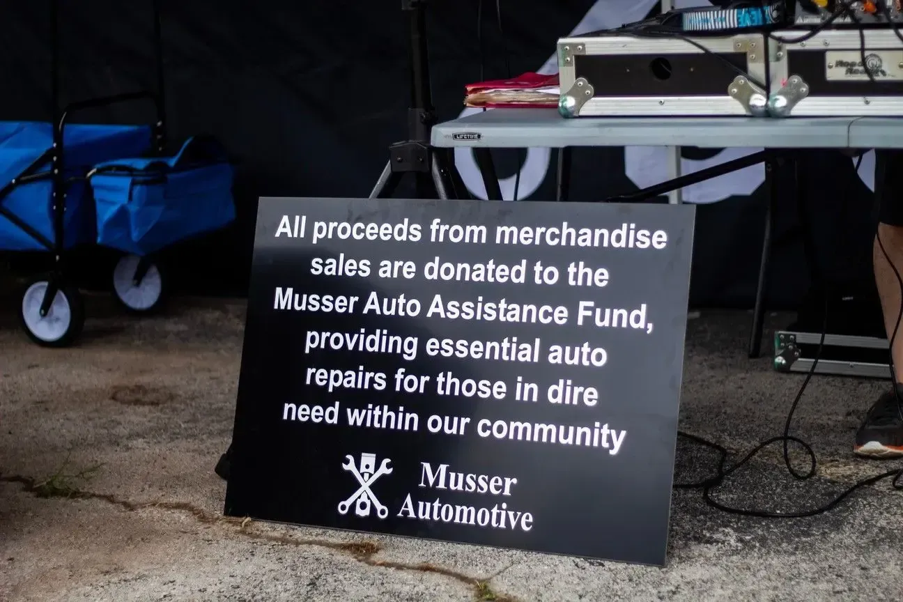 Sign reads: