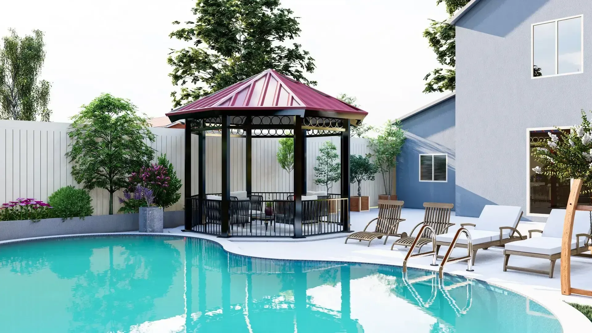 Gazebo and Outdoor Pool