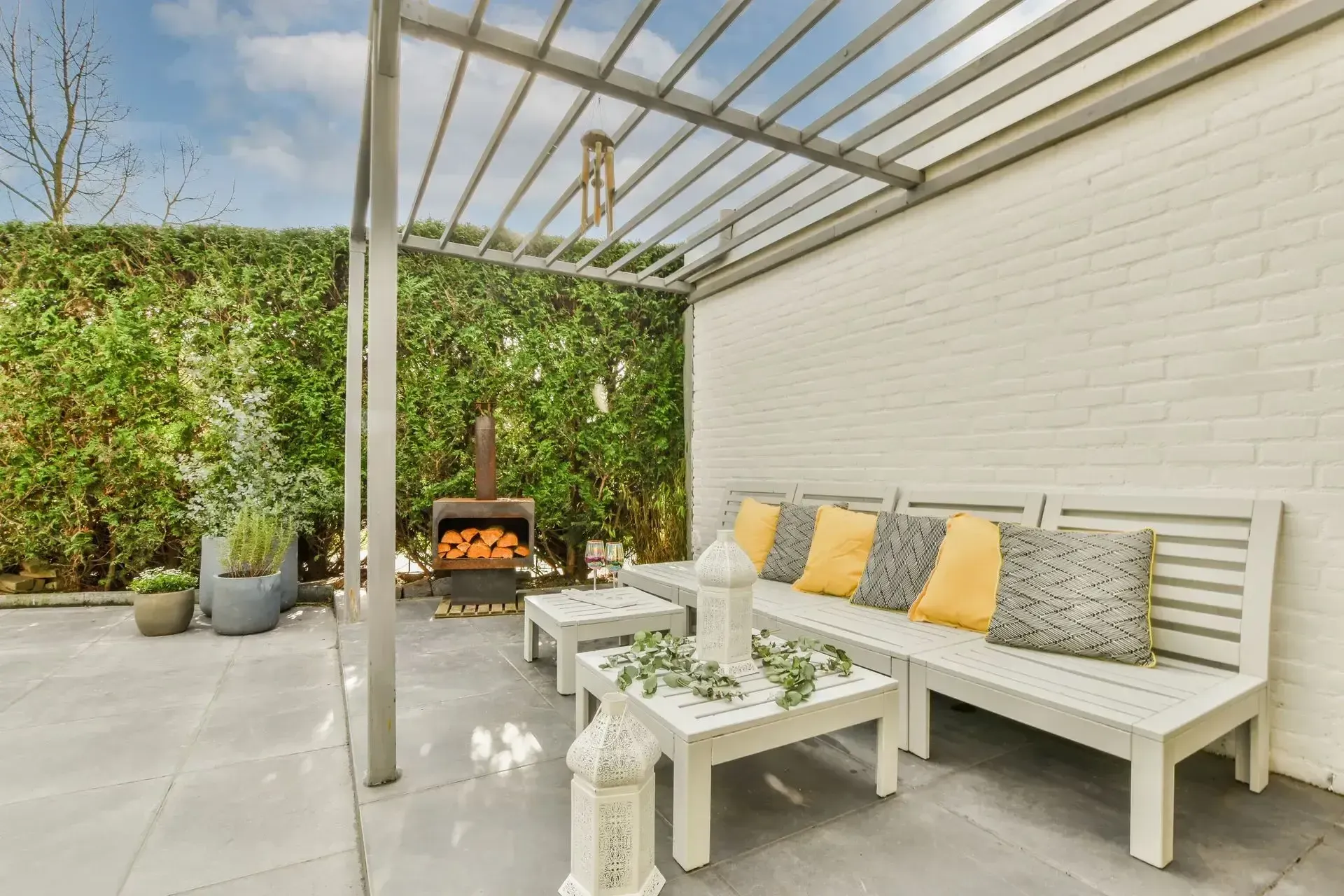 Outdoor Pergola Living Space
