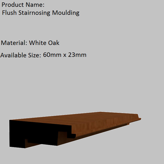 A picture of a product called flush stairnosing moulding