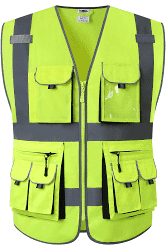 Yellow Safety Vest with Pockets