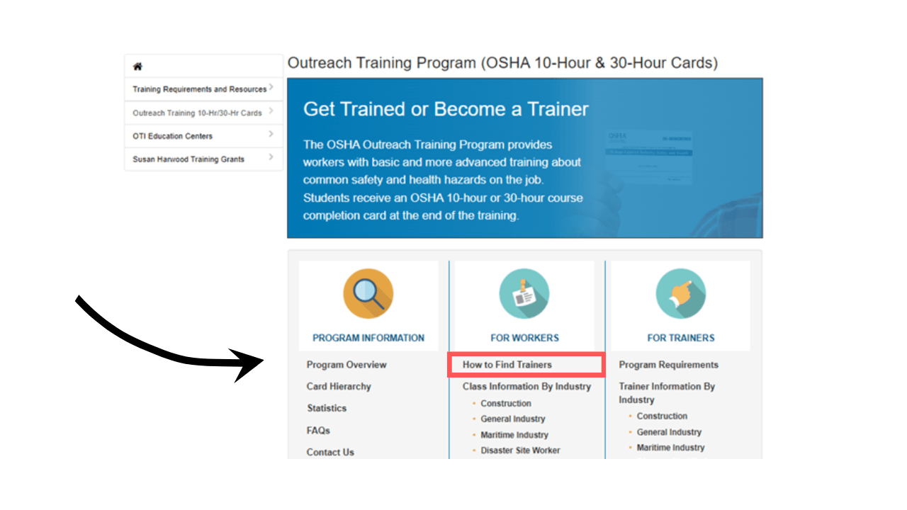 Find OSHA Outreach Trainer