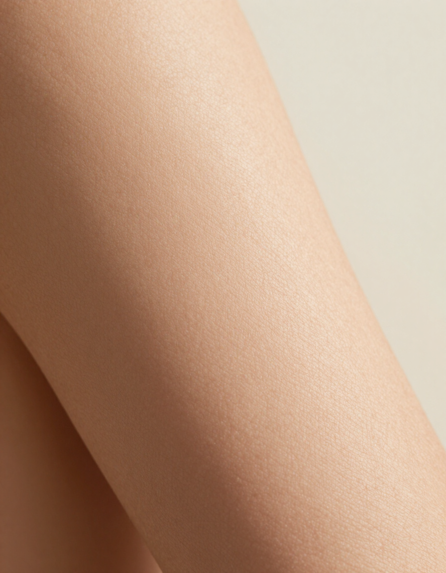 Close-up of smooth beige skin against a light background