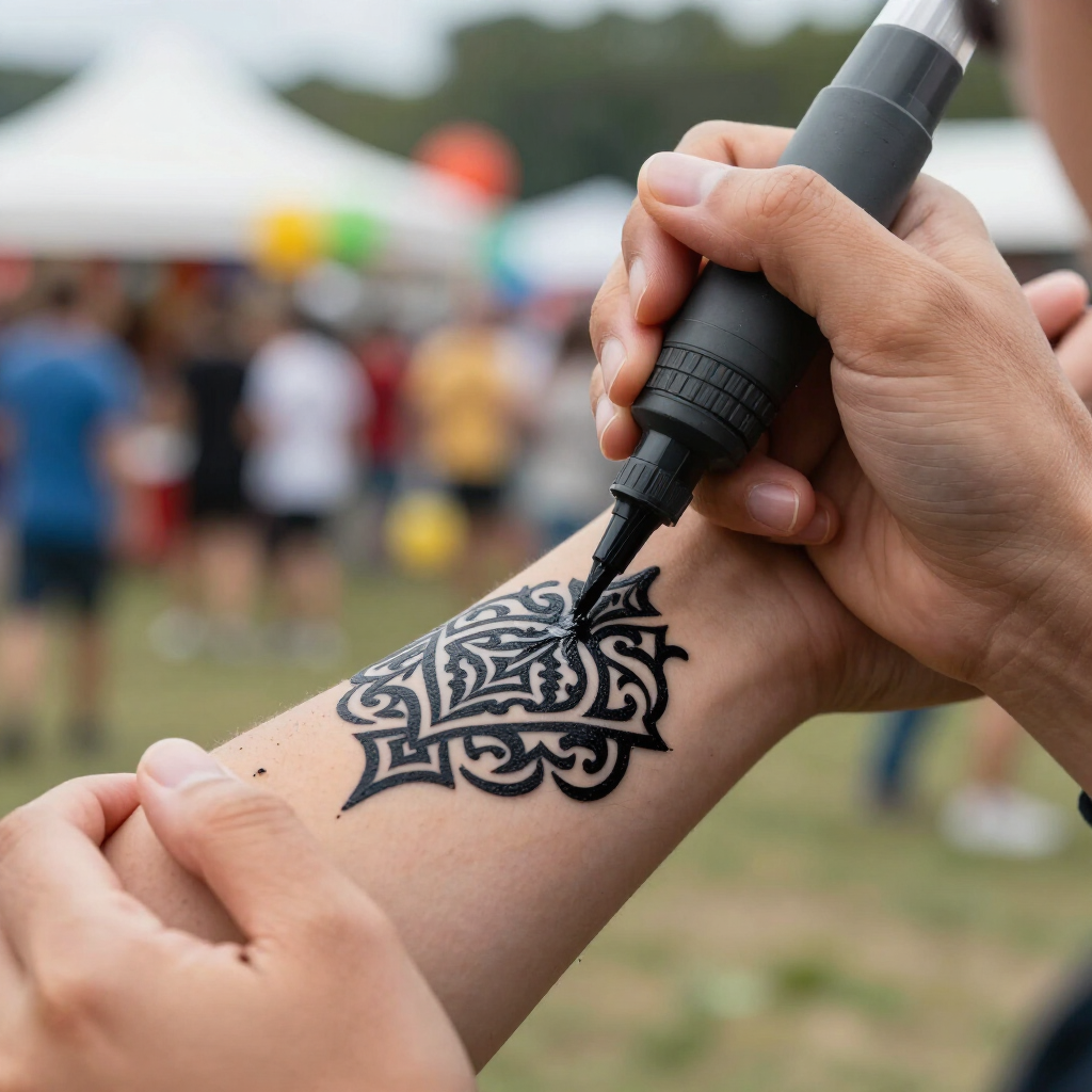 Tattoo Application Close-up