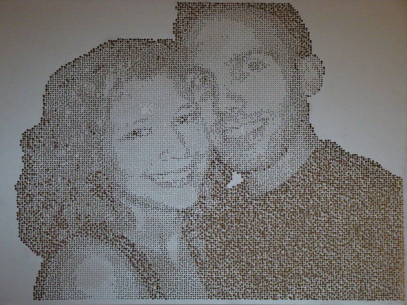 Fotoblech mit Bild von Paar