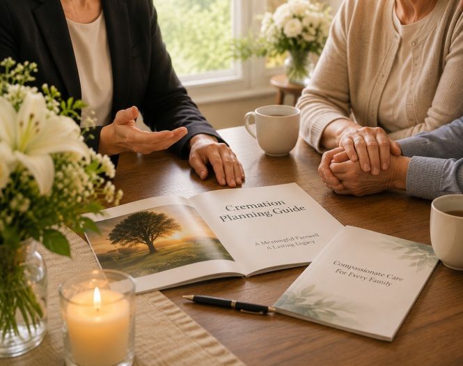 Family discussing cremation planning guidance at funeral homes in Willoughby, OH