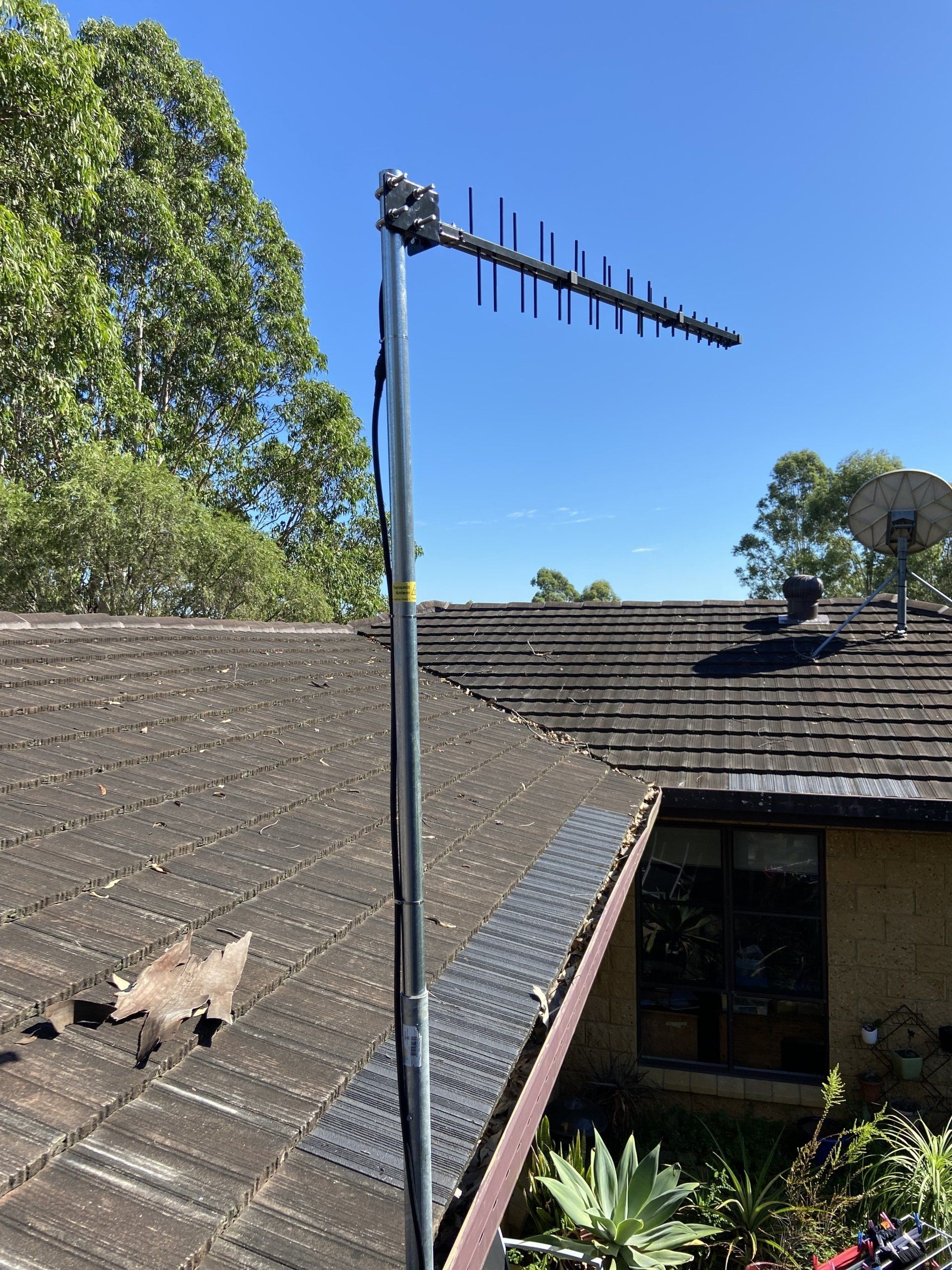 Technician Installing CCTV Camera — Antenna Installation In Yamba NSW
