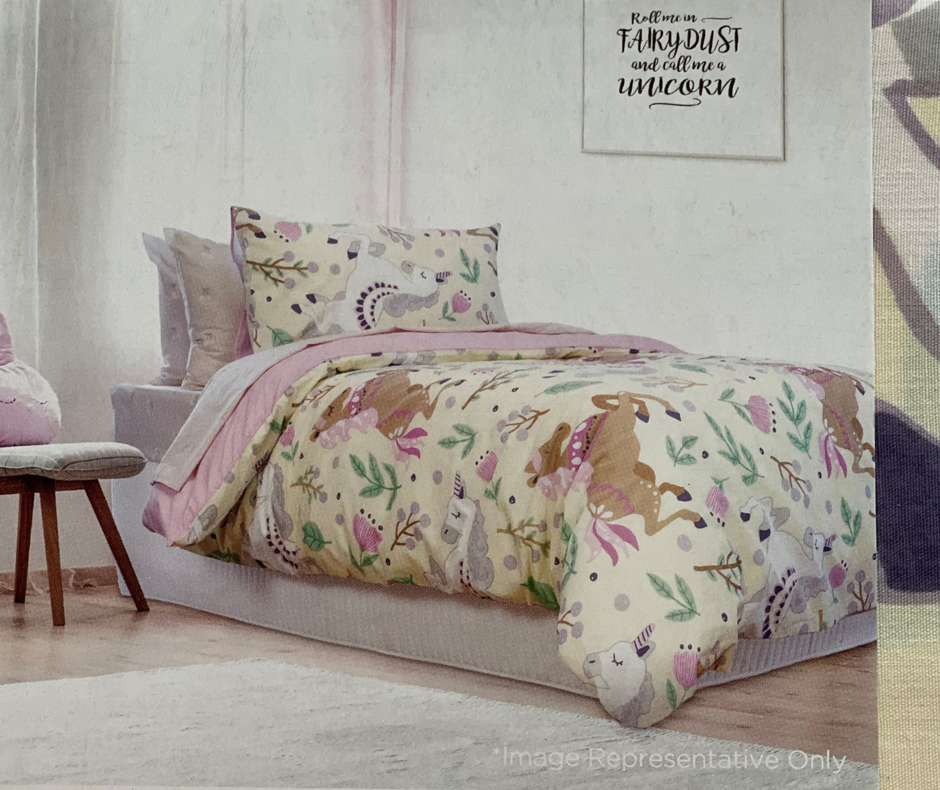 Bed Set With Unicorn and Floral Pattern — Enterprise Electrics NT Pty Ltd in Tennant Creek, NT