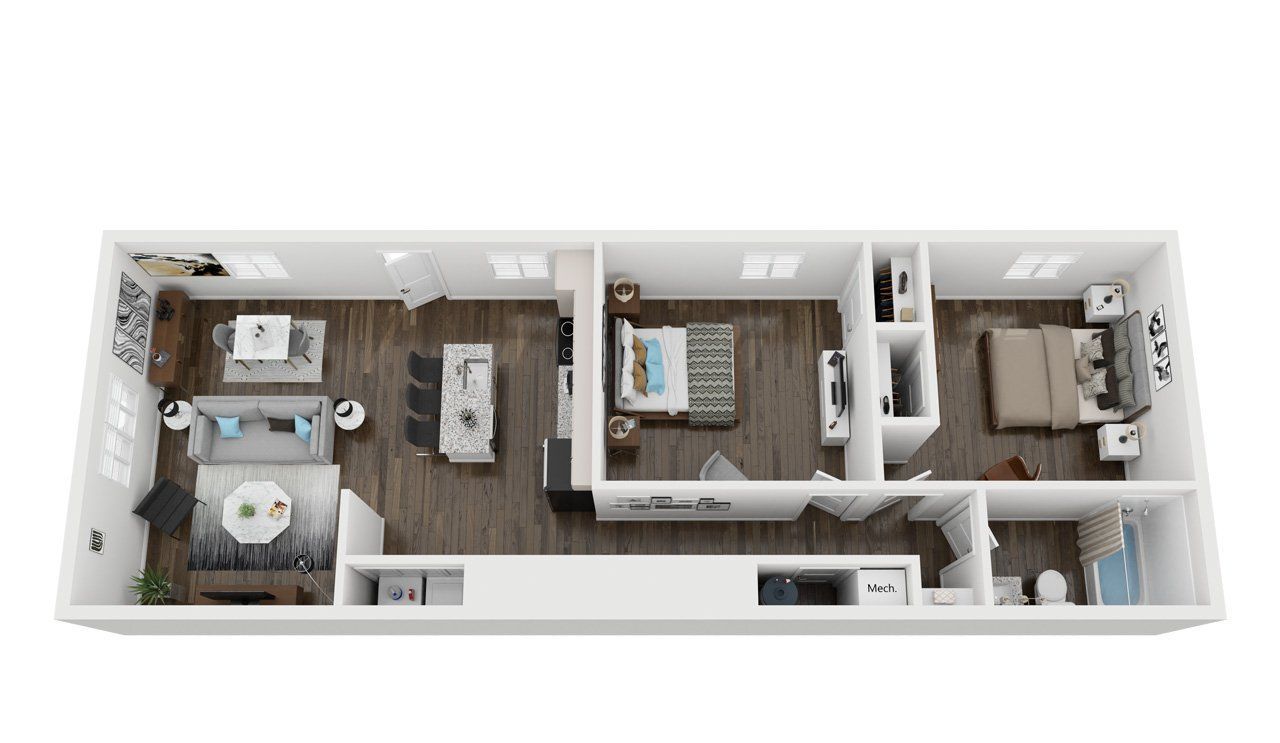 2 BD/1 BA