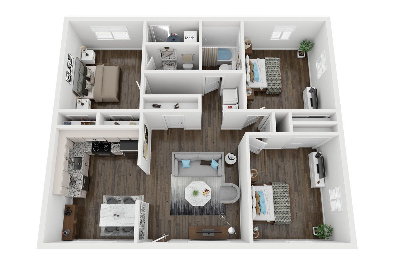 3 BD/1.5 BA