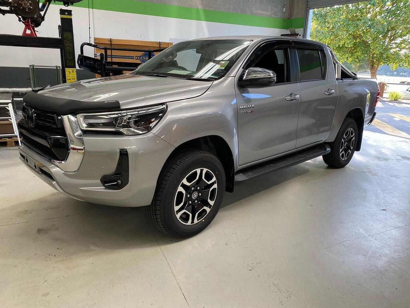 Silver Toyota Pickup Truck Parked Indoors — All Coast Auto Solutions in Noosaville, QLD