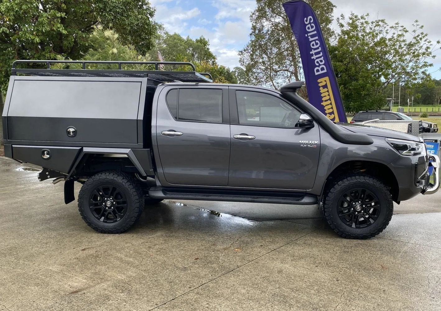 Gray Pickup Truck With Black Wheels Canopy and Roof Rack — All Coast Auto Solutions in Noosaville, QLD