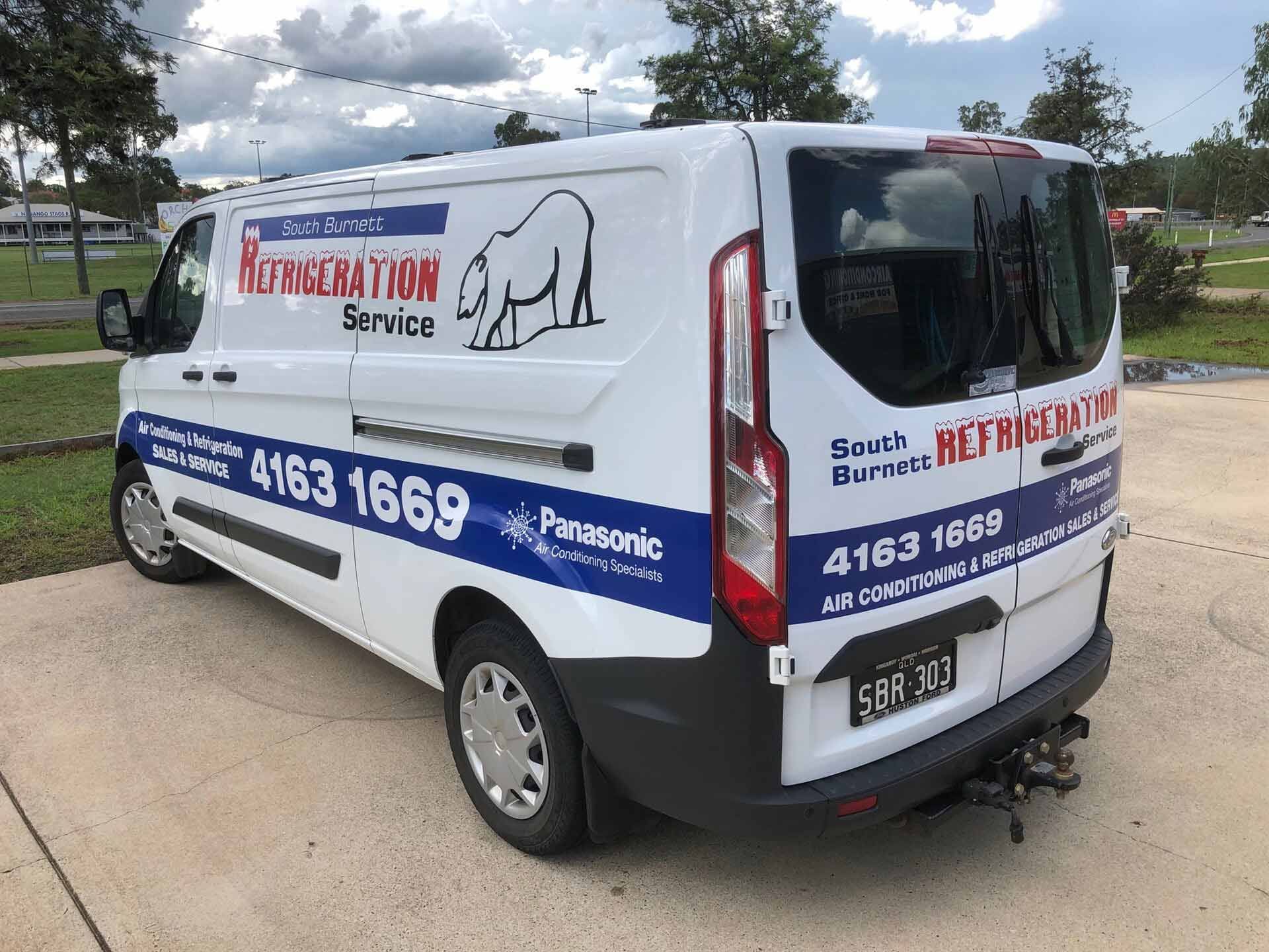 Back View of a Service Van - Refrigeration Service in South Burnett, QLD