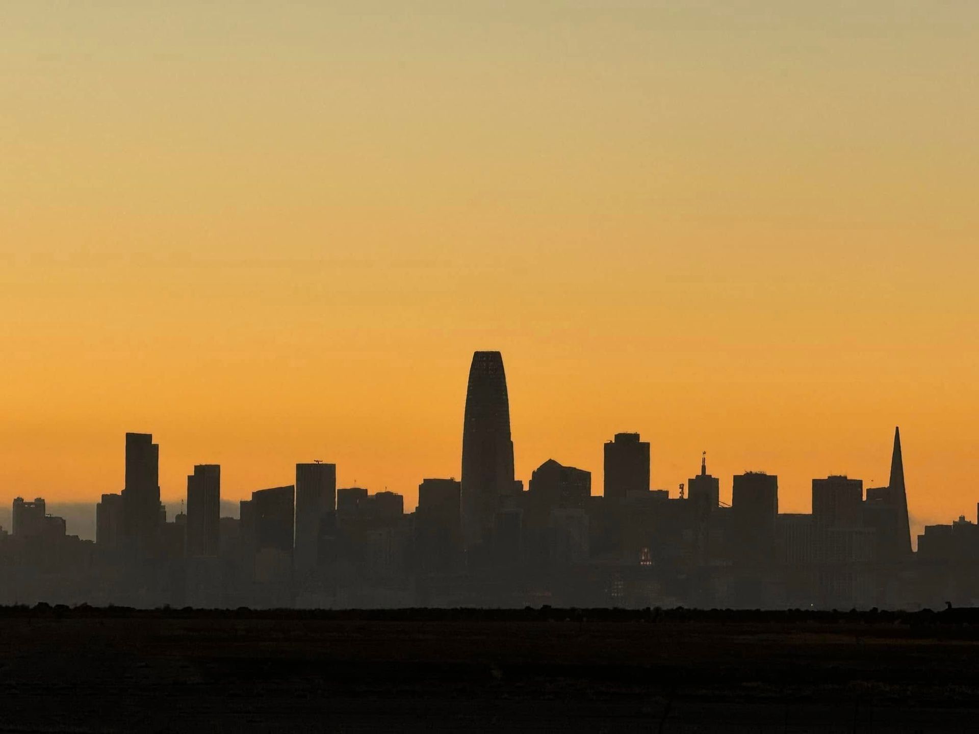 San Francisco skyline at sunset