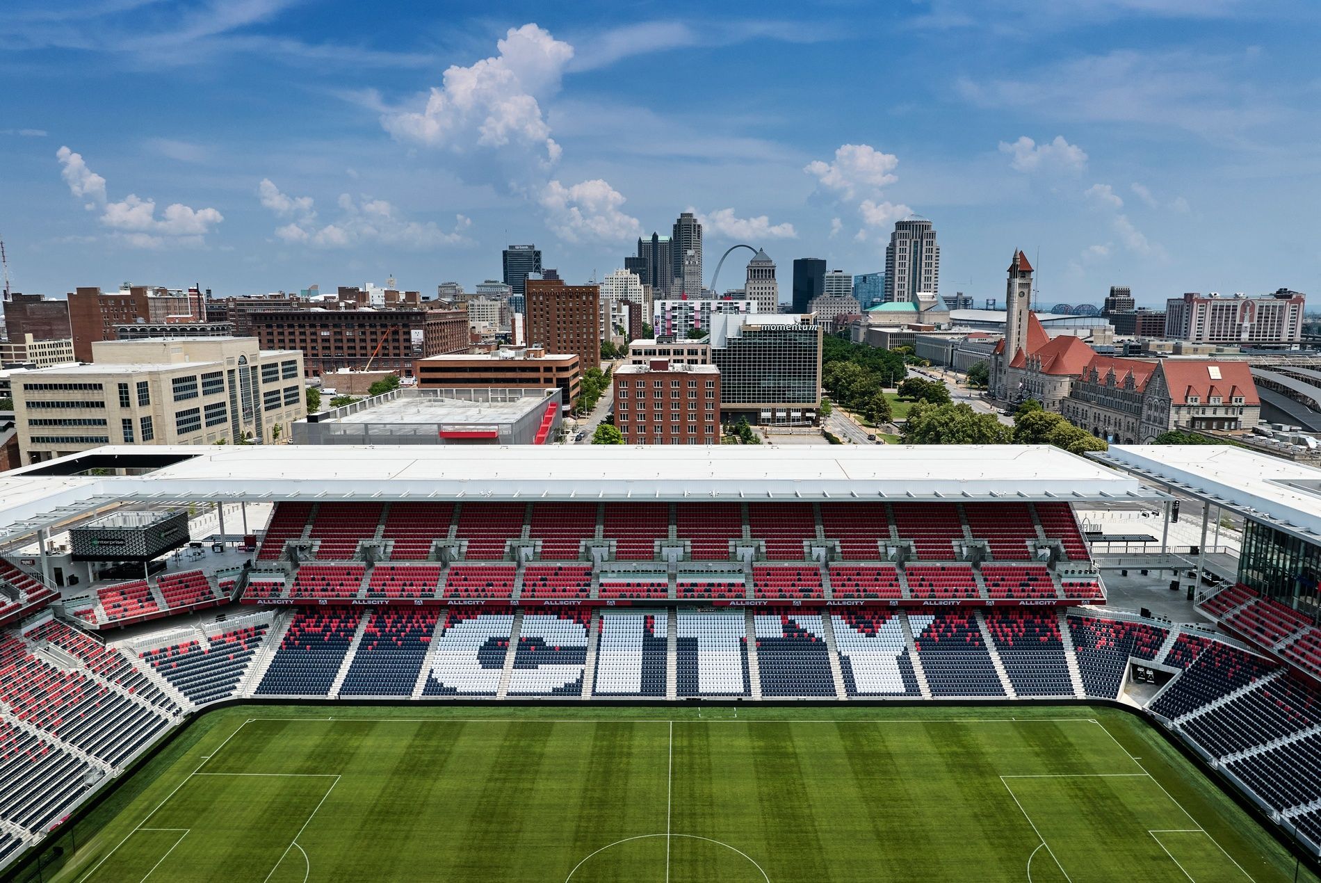 Soccer stadium with