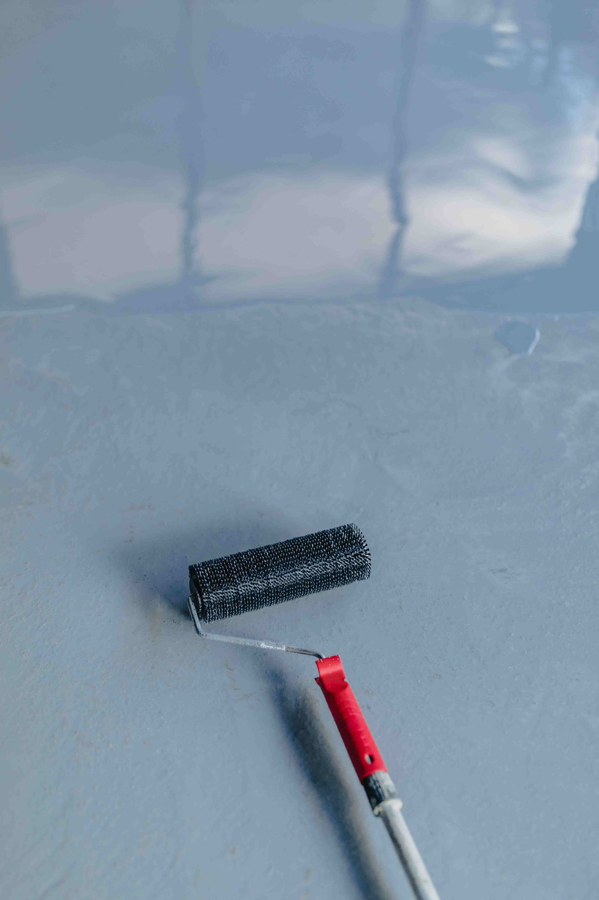 epoxy floor with roller