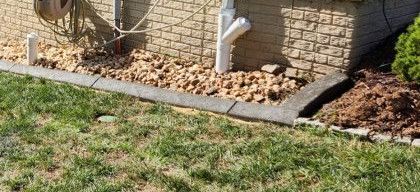 Custom curb borders and landscaping design layout