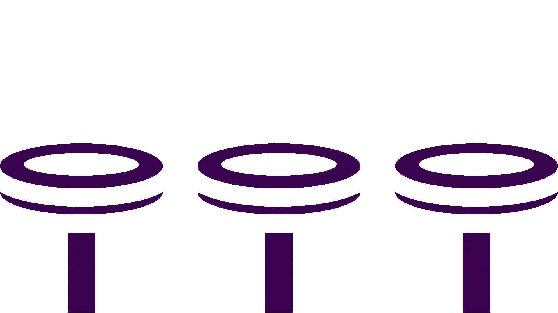 Three purple typewriter keys
.