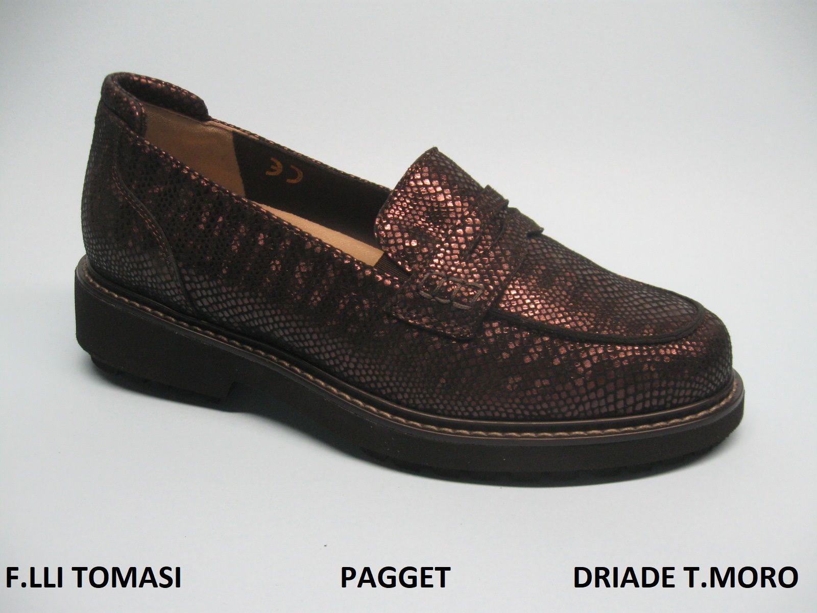 CALZATURIFICIO F.LLI TOMASI MOCASSINO INVERNALE PREDISPOSTO PER PLANTARE DONNA MODELLO PAGGET COLORE DRIADE TESTA DI MORO