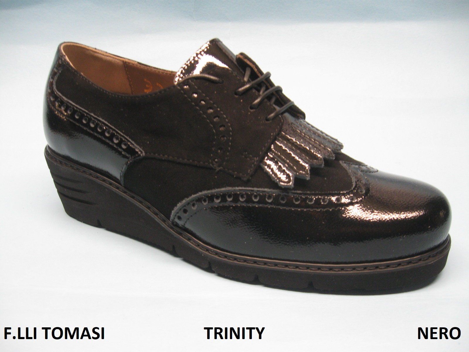CALZATURIFICIO F.LLI TOMASI SCARPA INVERNALE PREDISPOSTO PER PLANTARE DONNA MODELLO TRINITY COLORE NERO