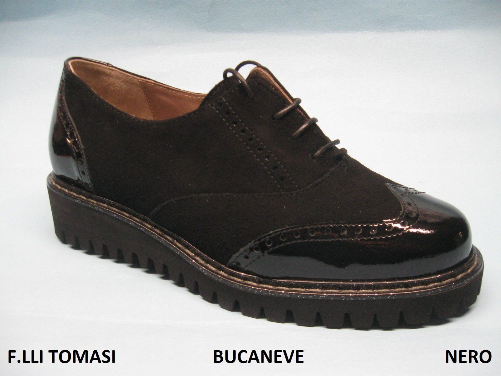 CALZATURIFICIO F.LLI TOMASI SCARPA INVERNALE PREDISPOSTO PER PLANTARE DONNA MODELLO BUCANEVE COLORE NERO