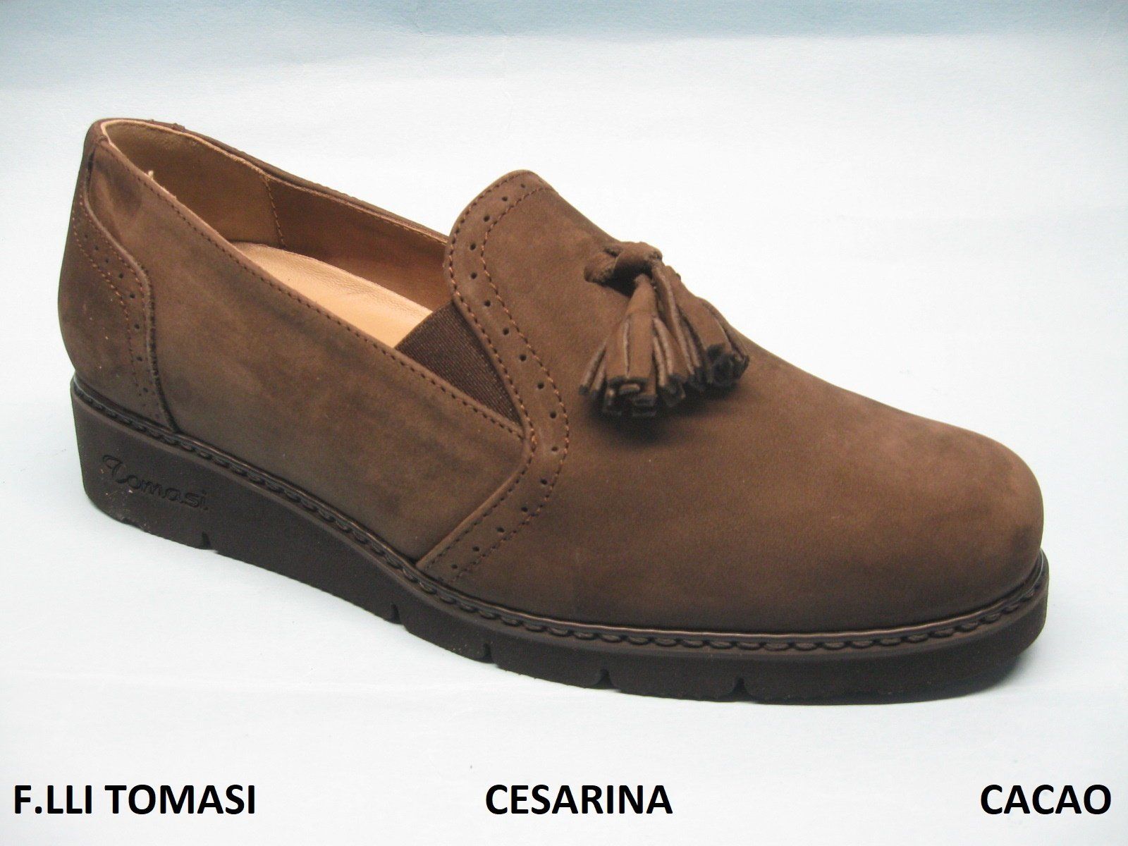 CALZATURIFICIO F.LLI TOMASI MOCASSINO INVERNALE PREDISPOSTO PER PLANTARE DONNA MODELLO CESARINA COLORE CACAO