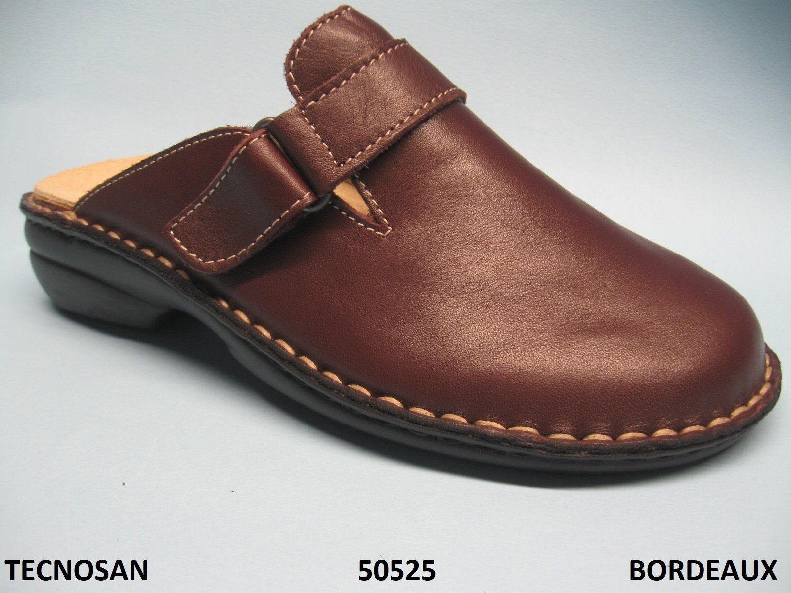 CALZATURIFICIO TECNOSAN CIABATTA PUNTA CHUSA PREDISPOSTA PER PLANTARE DONNA MODELLO 50525 COLORE BORDEAUX