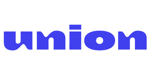 A blue union logo on a white background