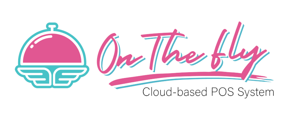 The logo for on the fly is a cloud-based pos system.