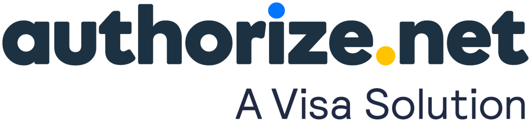 A logo for authorize.net a visa solution