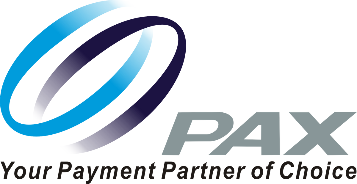 A logo for pax your payment partner of choice
