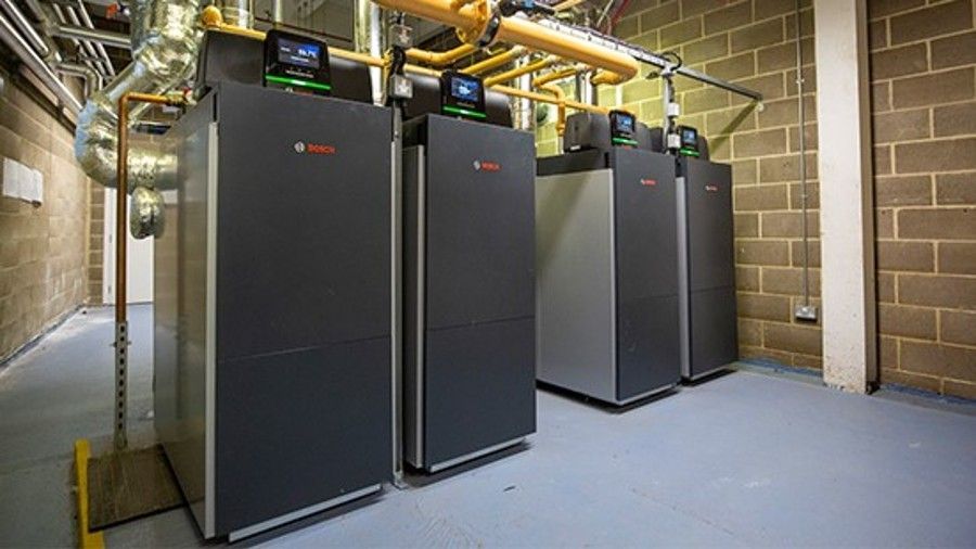 Bosch Industrial Boiler Installation Condens 7000 floor standing