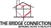 Logo reading “The Bridge Connection” with a red heart over a house outline and the tagline “Making Hope A Reality.”