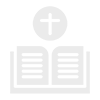 Light gray open book icon with a plus sign above it on a white background