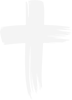 White abstract cross shape on a light background